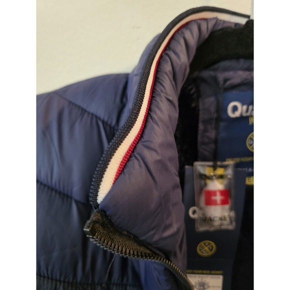 Quarry Jeans Thermic Jacket Men's XL EG Navy Puffer Faux Fur Lined Winter NWT - Picture 5 of 13